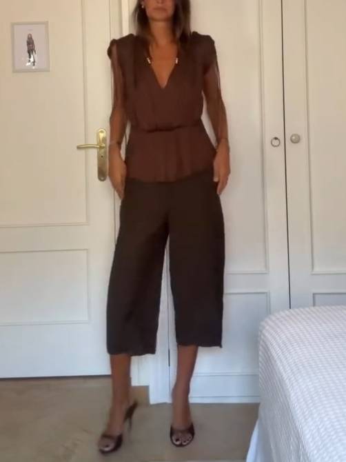 V-Neck Sleeveless Two-Piece Set
